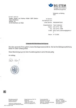 Download PDF-Datei: BG ETEM Bescheinigung